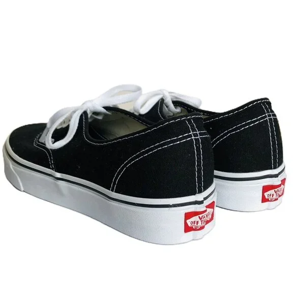 Vans Off The Wall New without Tag Shoes Canvas Sneakers Men 8 Women 9.5 Black - Picture 6 of 14